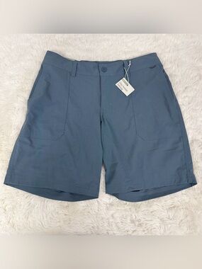 REI CO-OP Womens Sahara Bermuda‎ Shorts Size 14 Blue Hiking Camping Trail New